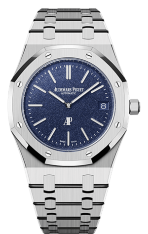 Audemars Piguet  Royal Oak Jumbo Extra-Thin Blue Dial 18k White Gold Men's Watch 16202BC.OO.1240BC.02