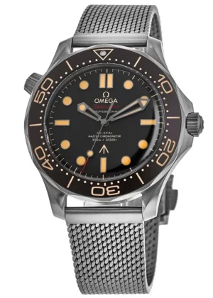 Seamaster Diver 300M James Bond 007 Edition No Time To Die Automatic Brown Dial Titanium Men's Watch