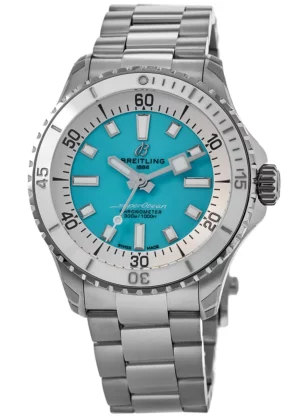 Superocean Automatic 36 Turquoise Dial Steel Women's Watch A17377211C1A1