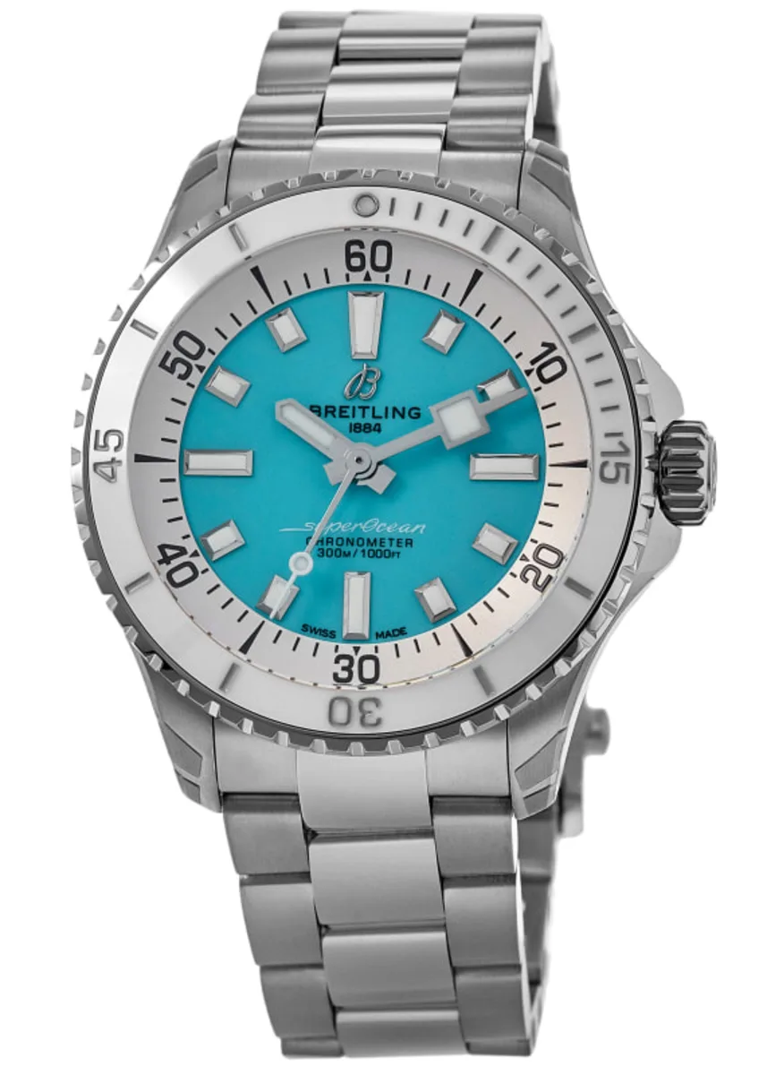 Superocean Automatic 36 Turquoise Dial Steel Women's Watch A17377211C1A1