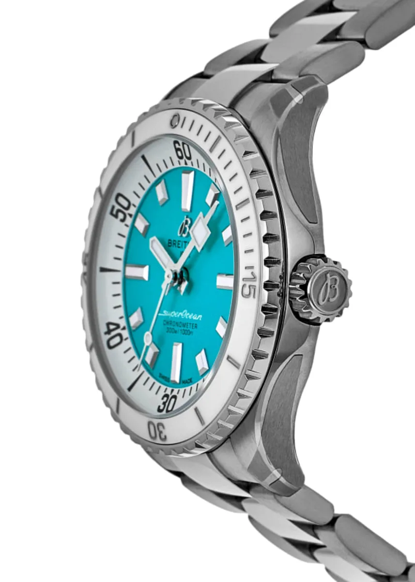 Superocean Automatic 36 Turquoise Dial Steel Women's Watch A17377211C1A1 - Image 4
