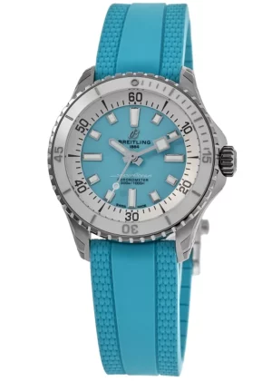 Superocean Automatic 36 Turquoise Dial Rubber Strap Women's Watch A17377211C1S1