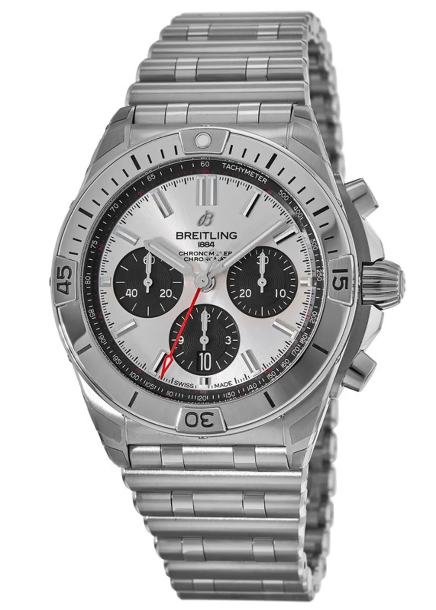 Chronomat B01 42 Automatic Chronograph Silver Dial Stainless Steel Men's Watch AB0134101G1A1