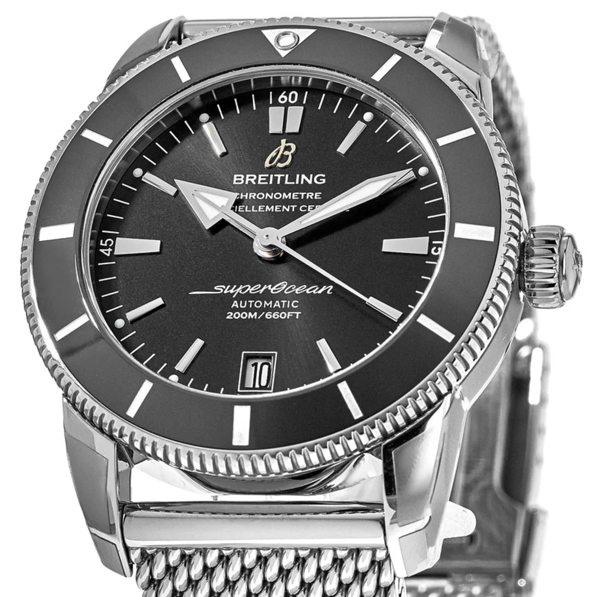 Superocean Heritage Automatic 42 Black Ceramic Stainless Steel Men's Watch AB2010121B1A1 - Image 2