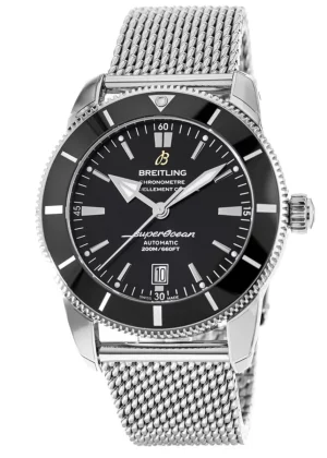 Superocean Heritage Automatic 46 Black Dial Ceramic Bezel Steel Men's Watch AB2020121B1A1