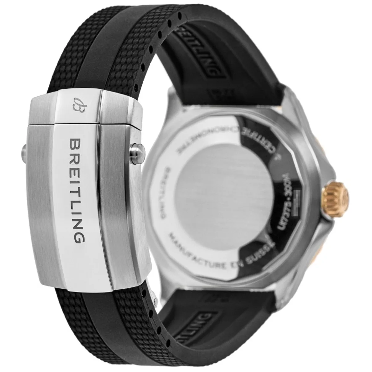 Superocean Automatic 42 Black Dial 18K Rose Gold Bezel Rubber Strap Men's Watch U17375211B1S1 - Image 2