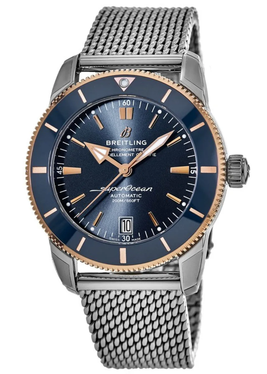 Superocean Heritage 42 Blue Dial Rose Gold & Steel Men's Watch UB2010161C1A1