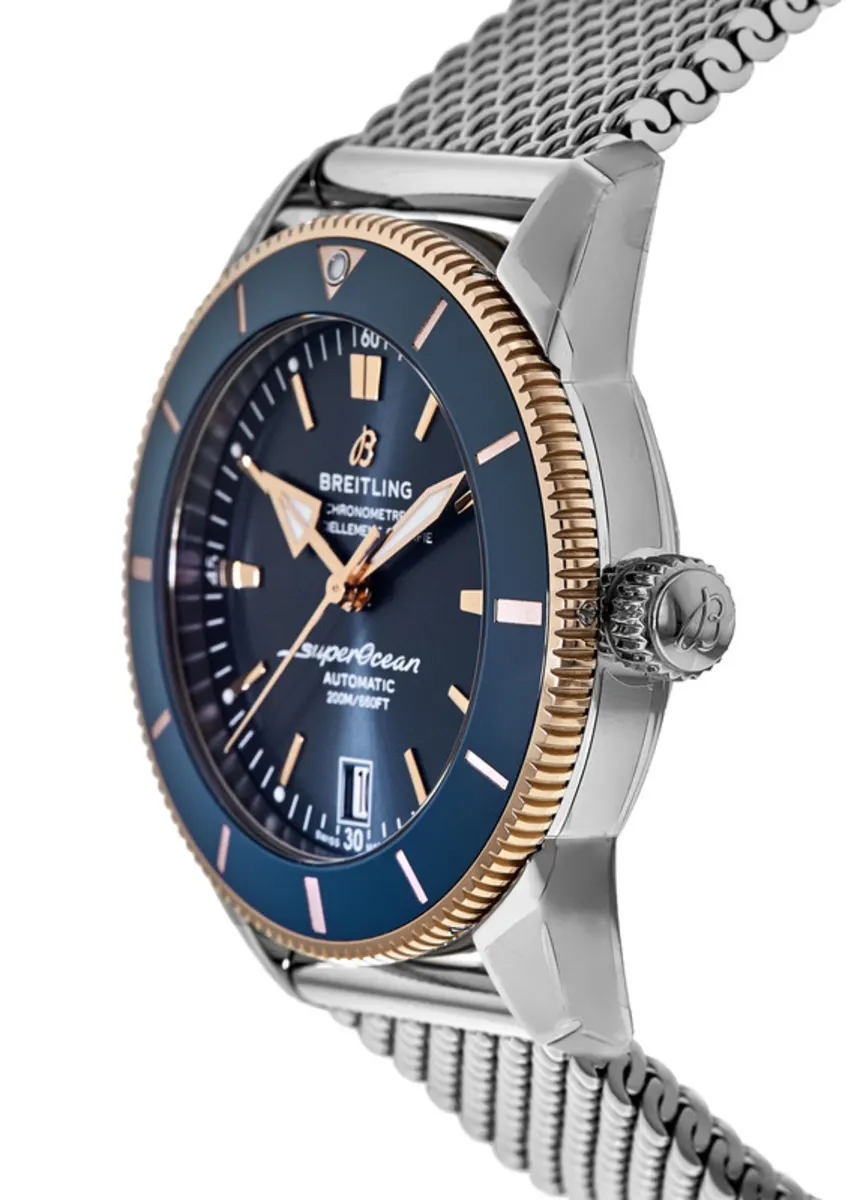 Superocean Heritage 42 Blue Dial Rose Gold & Steel Men's Watch UB2010161C1A1 - Image 3