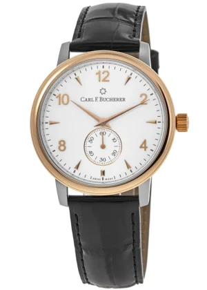 Adamavi Hand Wind Silver Dial Alligator Leather Strap Men's Watch 00.10316.07.26.01