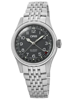 Big Crown Pointer Date Black Dial Steel Unisex Watch 01 754 7749 4064-07 8 17 22