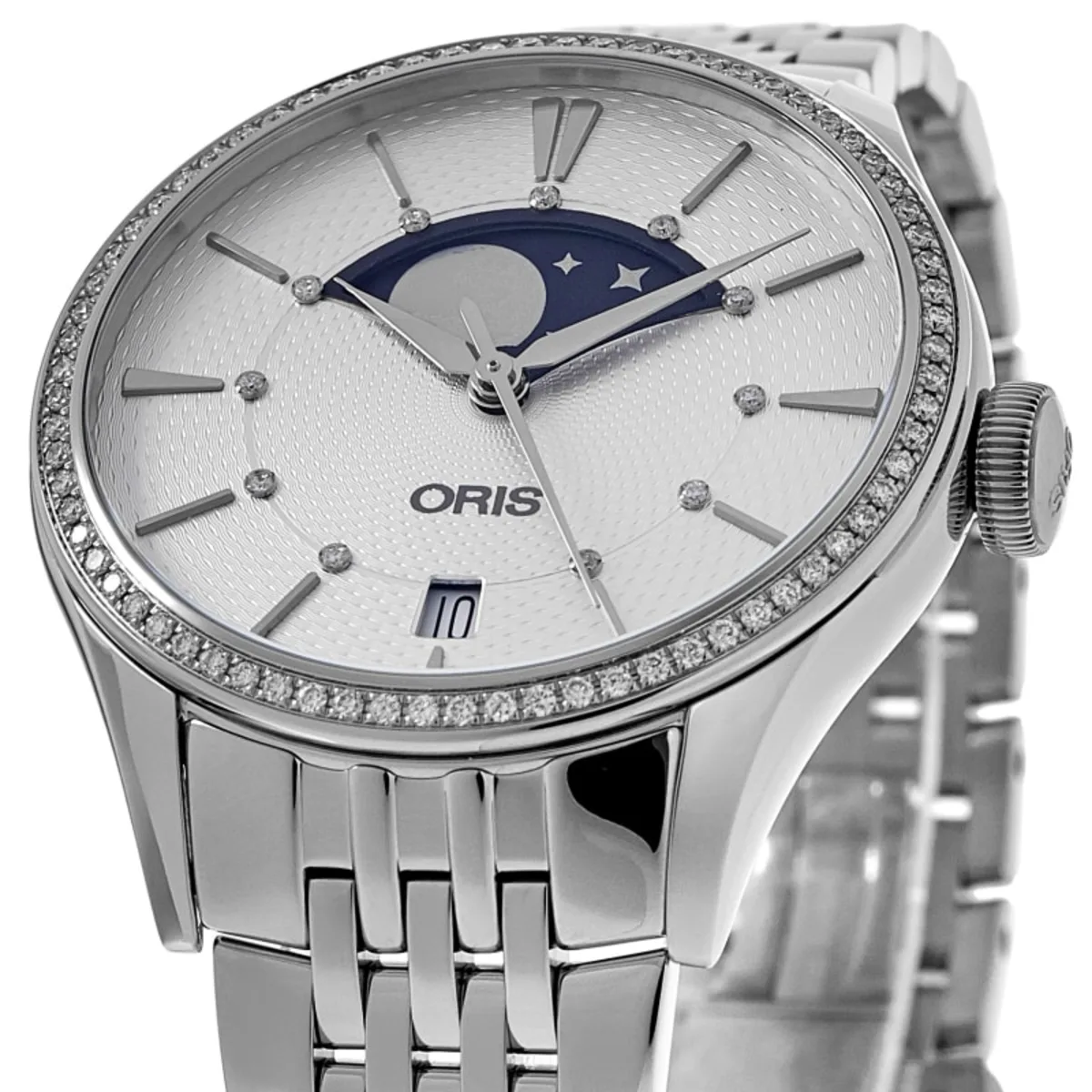 Artelier Grande Lune Date Diamonds Automatic Grey Dial Steel Women's Watch 01 763 7723 4951-07 8 18 79 - Image 2