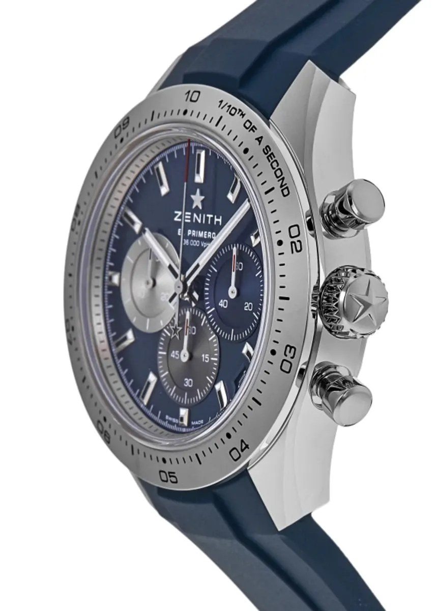 Chronomaster Sport Automatic Chronograph Blue Dial Rubber Strap Men's Watch 03.3114.3600/51.R950 - Image 3