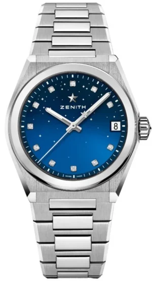 Defy Blue Diamond Dial Steel Women's Watch 03.9200.670/01.MI001