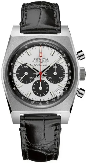 Chronomaster Revival El Primero White Dial Leather Strap Men's Watch 03.A384.400/21.C815
