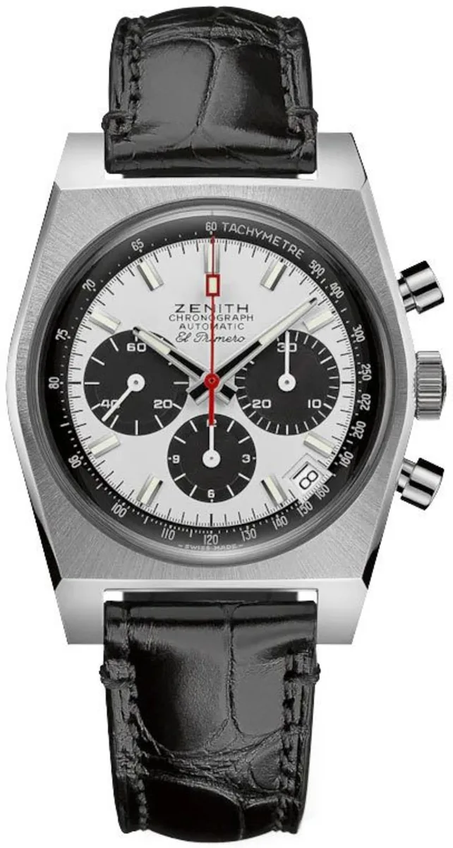 Chronomaster Revival El Primero White Dial Leather Strap Men's Watch 03.A384.400/21.C815
