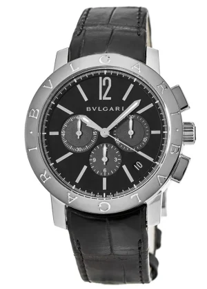 BLVGARI BVLGARI Black Chronograph Automatic Men's Watch 102043