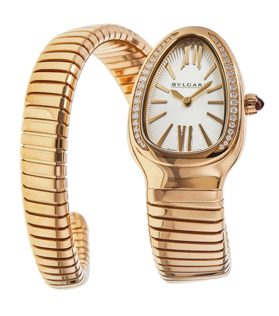 Serpenti Tubogas Silver Dial Diamond Rose Gold Women's Watch 103003 - Image 3
