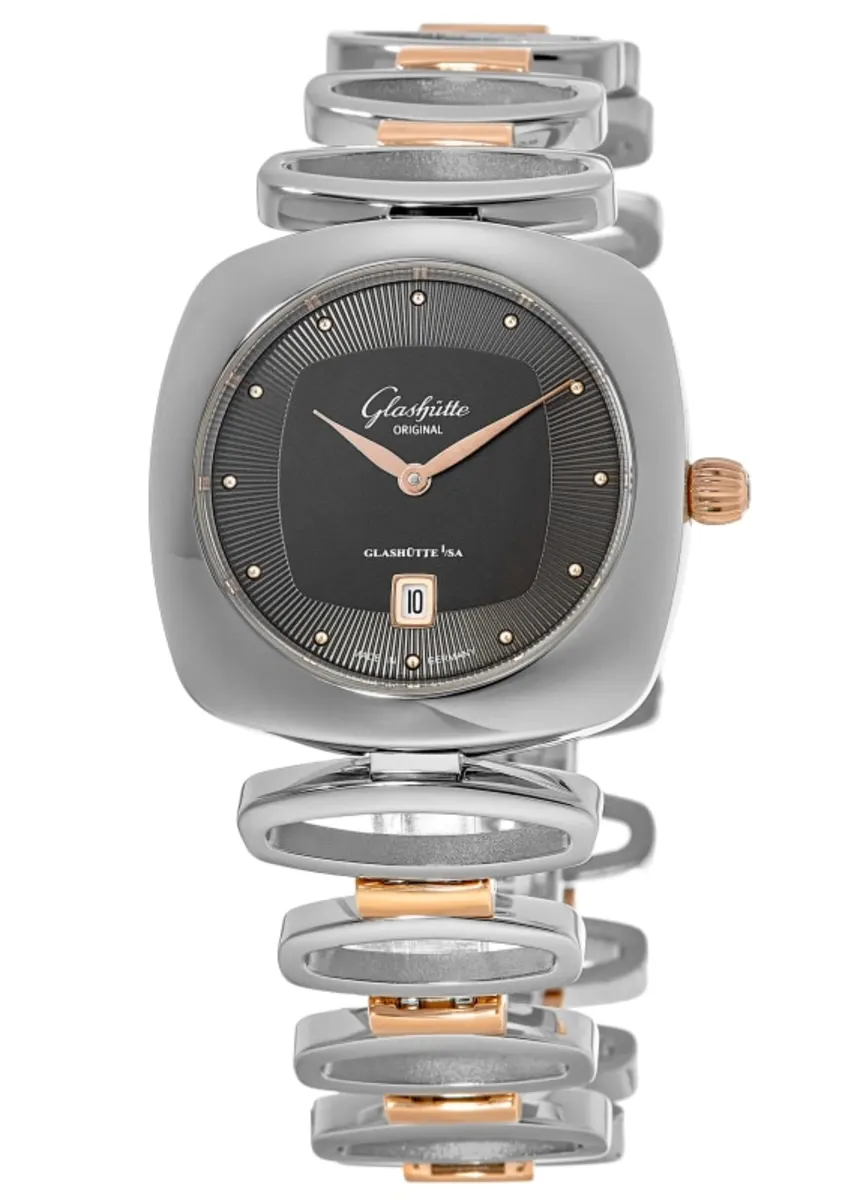Pavonina Grey Dial Rose Gold and Steel Women's Watch 1-03-01-27-06-14