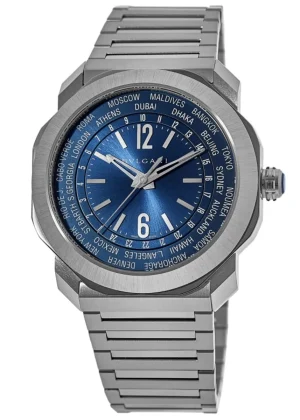 Octo Roma Blue Sunburst Dial Steel Men's Watch 103481