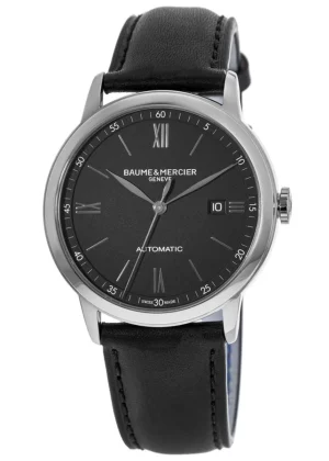 Classima Automatic Black Dial Leather Strap Men's Watch 10453