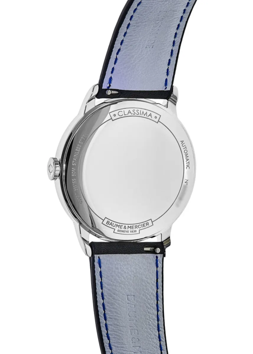 Classima Automatic Black Dial Leather Strap Men's Watch 10453 - Image 3