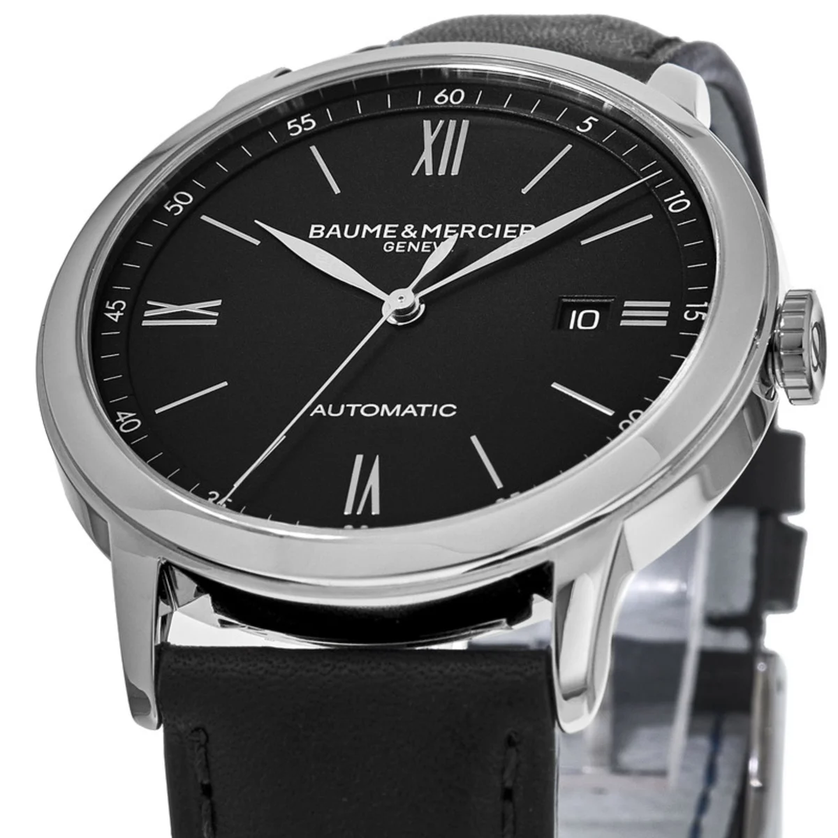 Classima Automatic Black Dial Leather Strap Men's Watch 10453 - Image 2