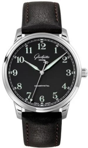 Senator Excellence Black Dial Black Leather Strap Men's Watch 1-36-01-03-02-01