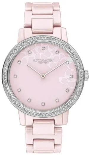 Audrey Pink Dial Ceramic Women's Watch 14503500