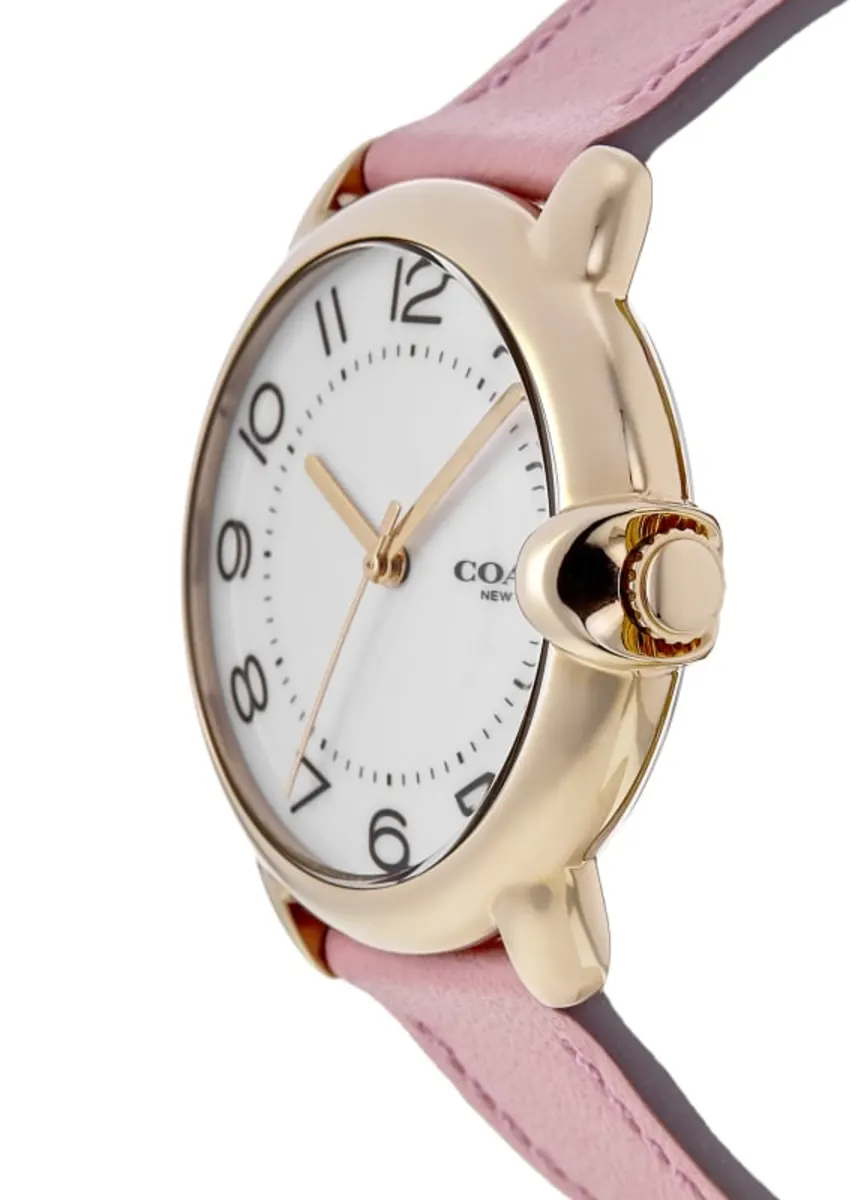Arden White Dial Leather Strap Women's Watch 14503608 - Image 3