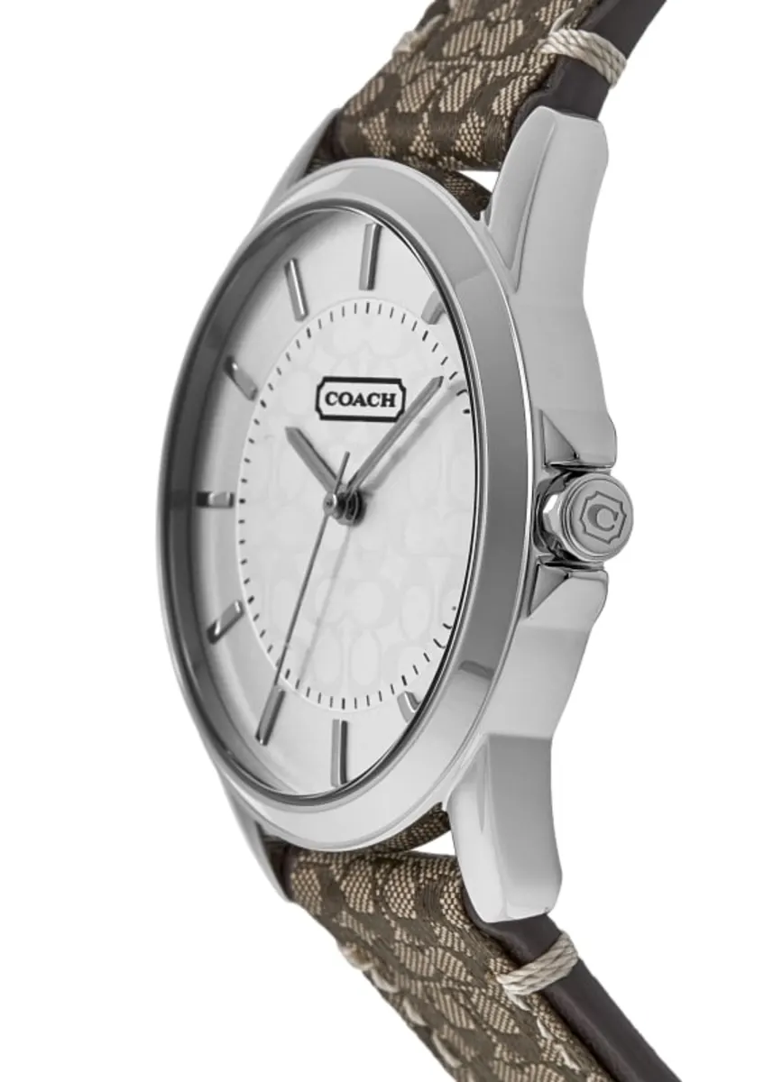 Classic Signature Silver Dial Fabric Strap Women's Watch 14601506 - Image 3