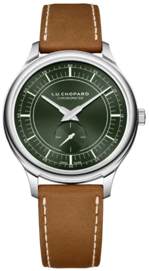 L.U.C XPS Automatic Forest Green Dial Brown Leather Strap Men's Watch 168629-3001