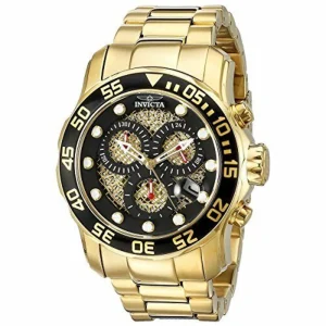 Pro Diver 18k Gold Ion-Plated Stainless Steel Men's Watch 19837