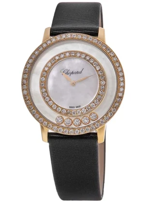 Happy Diamonds Icons 18k Rose Gold Custom Diamond Bezel Women's Watch 209429-5103-CD