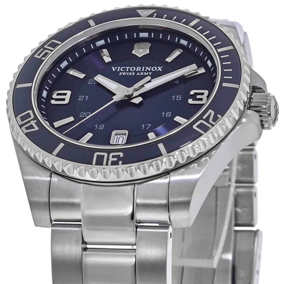 Maverick Large Quartz Navy Blue Dial Steel Men's Watch 241602 - Image 3
