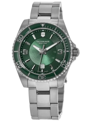 Maverick Large Quartz Green Dial Steel Men's Watch 241934