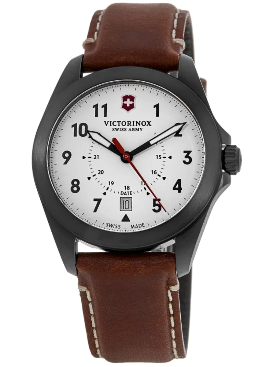 Heritage White Dial Brown Leather Strap Men's Watch 241969