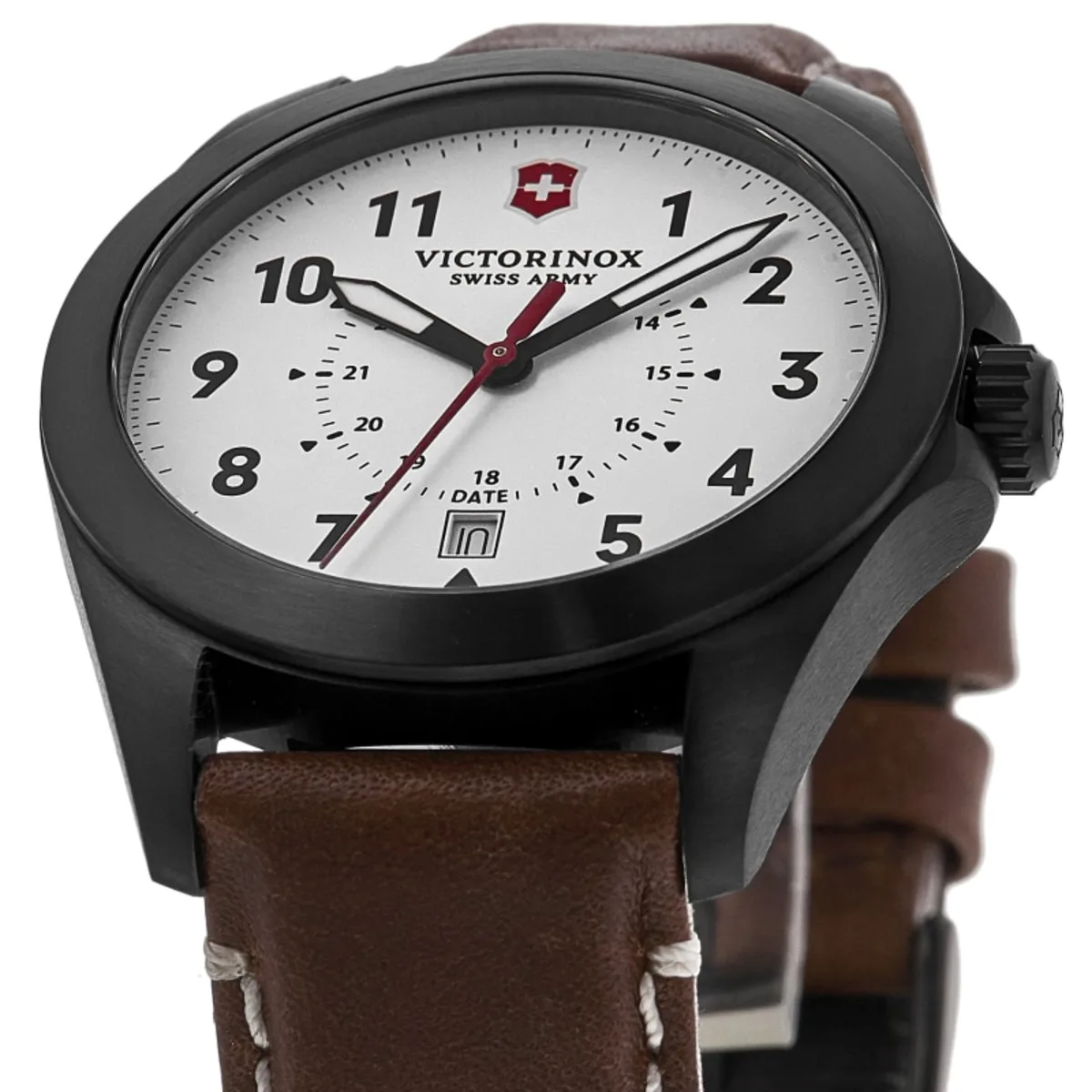 Heritage White Dial Brown Leather Strap Men's Watch 241969 - Image 2