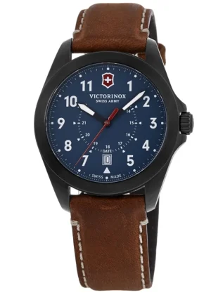 Heritage Quartz Blue Dial Brown Leather Strap Men's Watch 241971