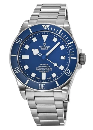 Pelagos Blue Dial Automatic Titanium Men's Watch 25600TB
