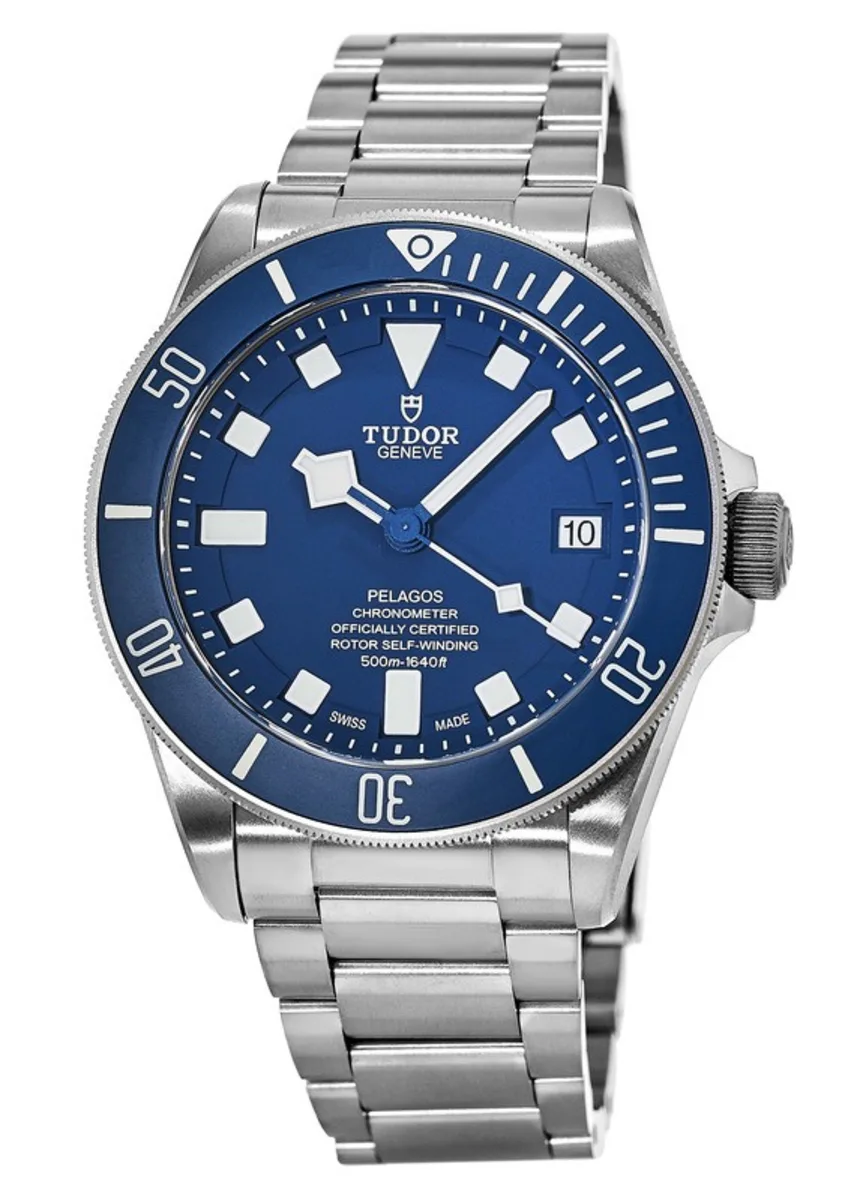 Pelagos Blue Dial Automatic Titanium Men's Watch 25600TB