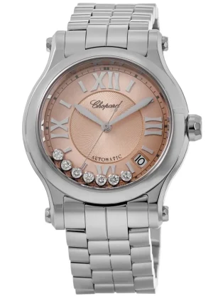 Happy Sport Medium Automatic 36mm Rose Gold Dial Women's Watch 278559-3025