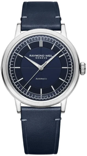 Millesime Automatic Blue Dial Leather Strap Men's Watch 2925-STC-50001