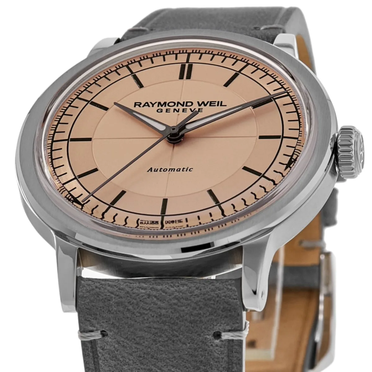 Millesime Automatic Salmon Dial Leather Strap Men's Watch 2925-STC-80001 - Image 4