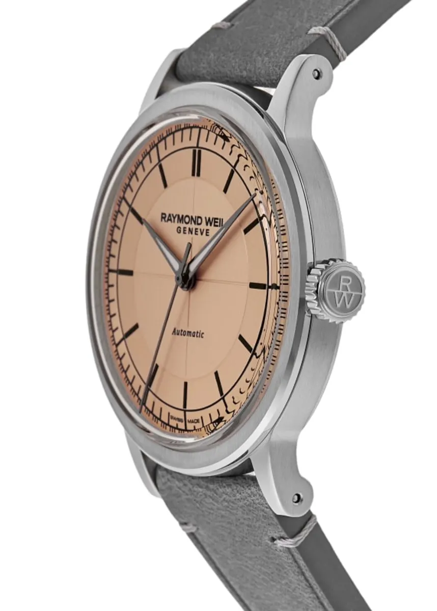 Millesime Automatic Salmon Dial Leather Strap Men's Watch 2925-STC-80001 - Image 3