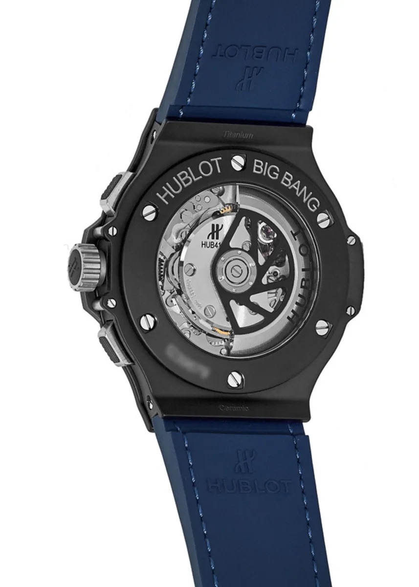 Big Bang 44mm Ceramic Case Blue Chronograph Dial Leather Strap Men's Watch 301.CI.7170.LR - Image 3