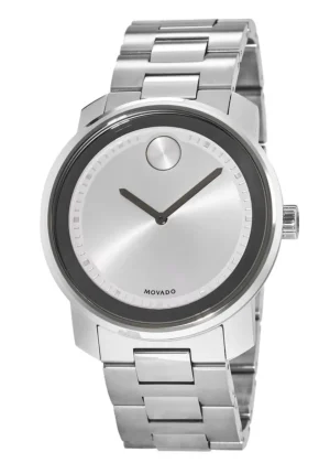 Bold Silver Dial Stainless Steel 43mm Men's Watch 3600257