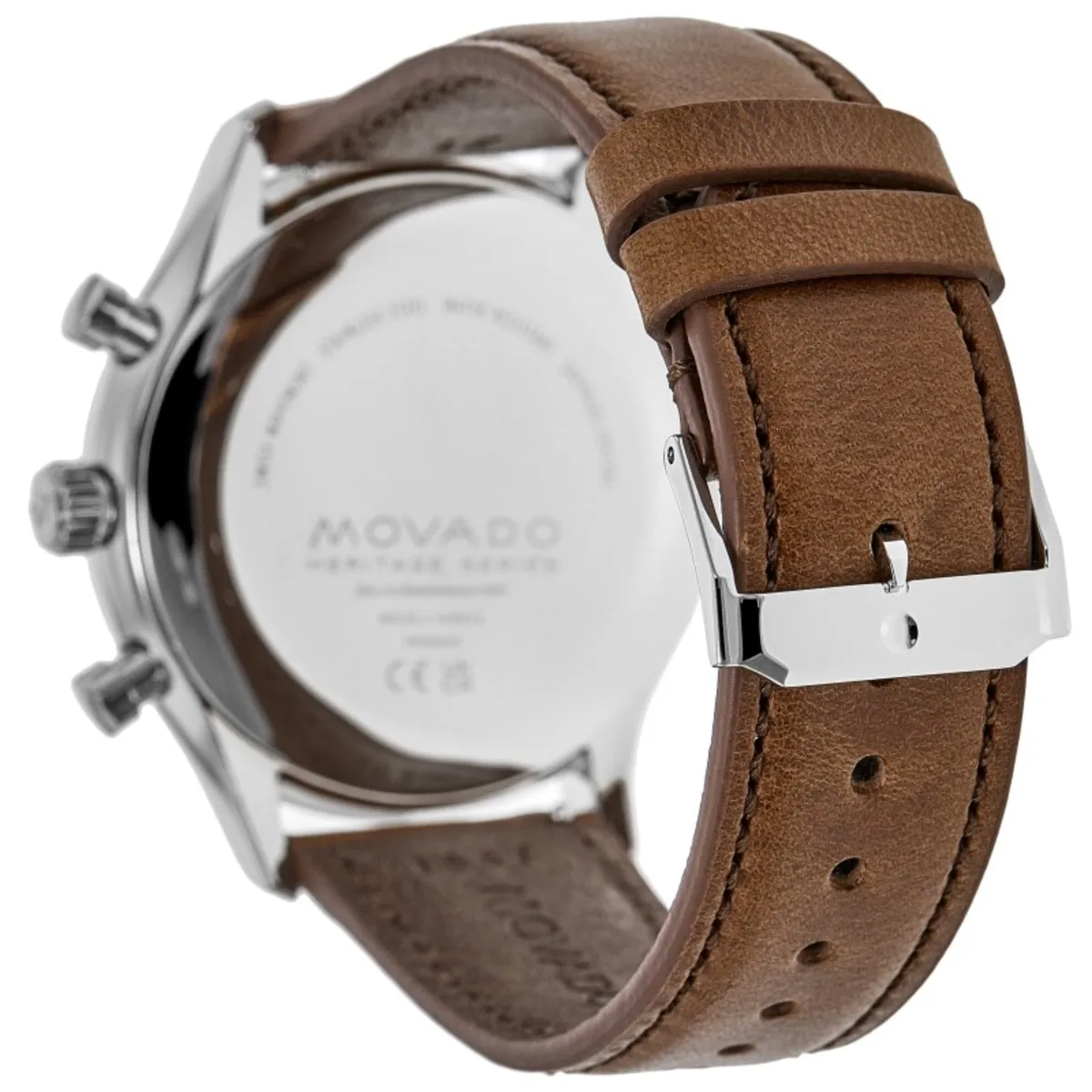 Heritage Calendoplan Quartz Chronograph Blue Dial Leather Strap Men's Watch 3650113 - Image 4