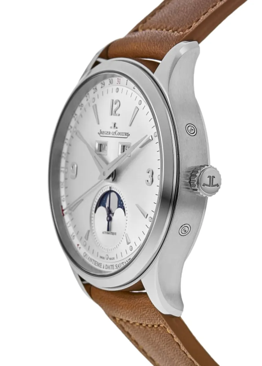 Master Control Calendar Silver Dial Tan Leather Strap Men's Watch 4148420 - Image 3