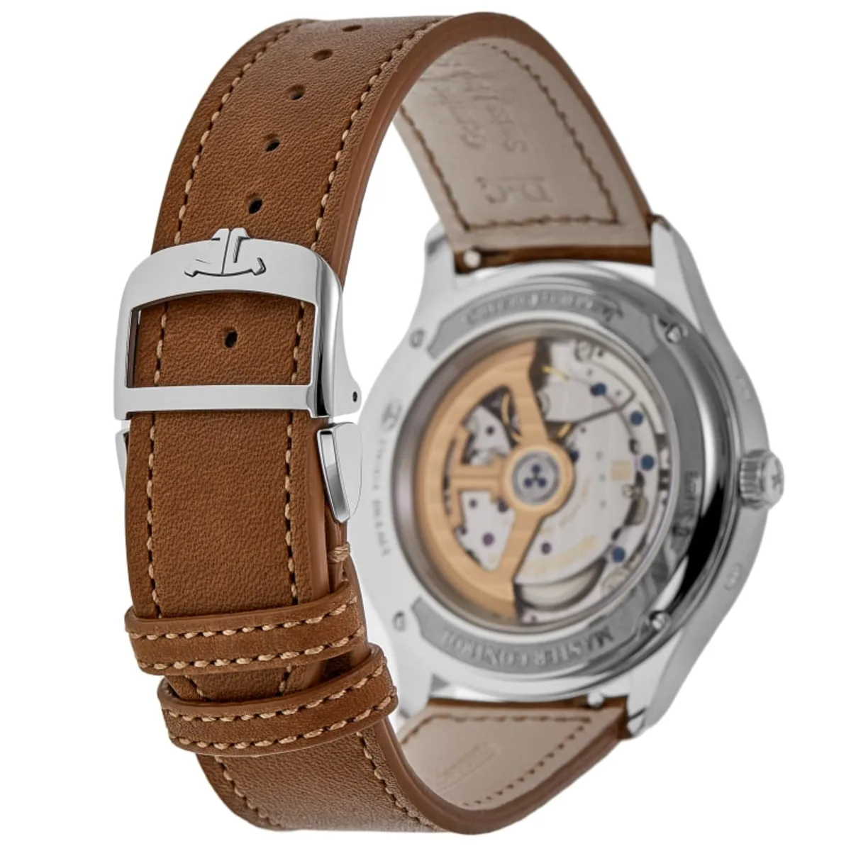 Master Control Calendar Silver Dial Tan Leather Strap Men's Watch 4148420 - Image 4