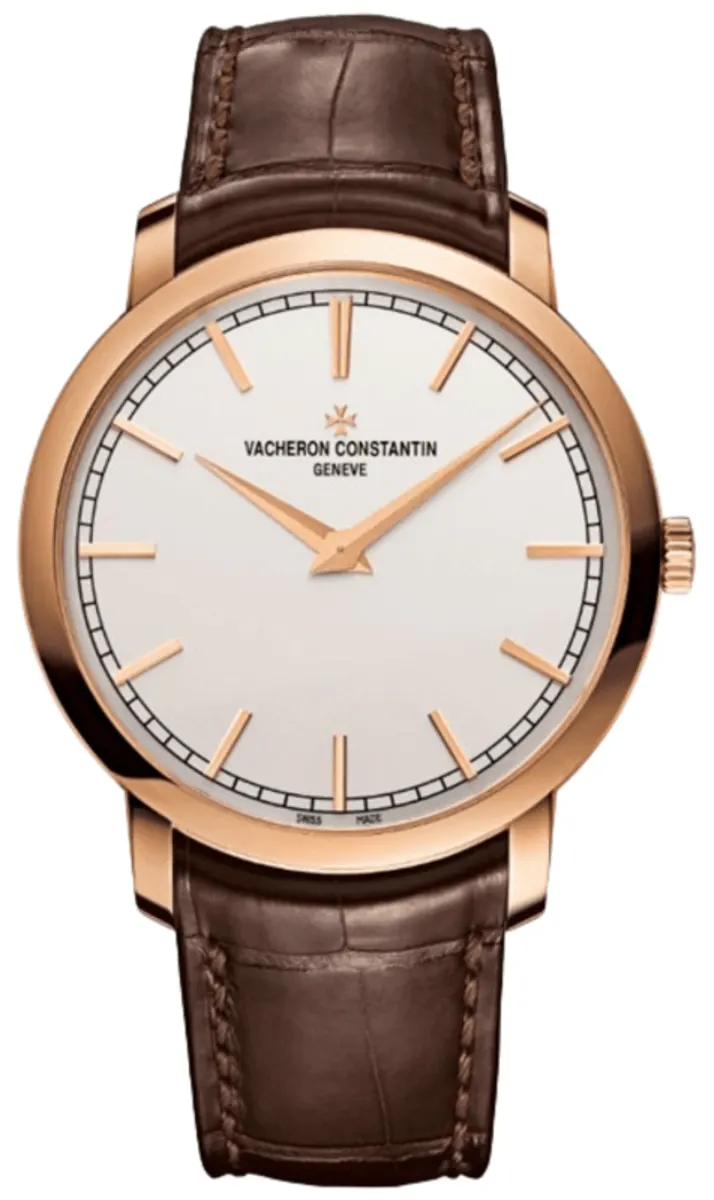 Patrimony Traditionnelle Automatic Silver Dial Brown Leather Strap Men's Watch 43075/000R-9737